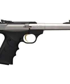 Browning Buck Mark Camper URX 22 Long Rifle 5.5in Stainless/Black Pistol – 10+1 Rounds – California Compliant