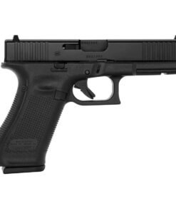 Glock 17 Gen5 Front Serrations 9mm Luger 4.49in Black nDLC Pistol – 17+1 Rounds