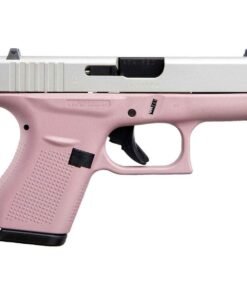Glock 42 Pink 380 Auto (ACP) 3.26in Shimmering Aluminum Pistol – 6+1 Rounds