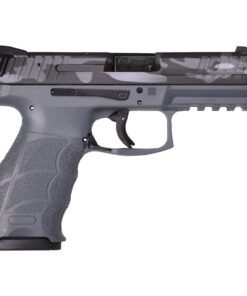 HK VP9 9mm Luger 4.1in Gray Camo Cerakote Pistol – 17+1 Rounds