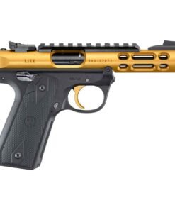 Ruger Mark IV 22/45 Lite 22 Long Rifle 4.4in Gold Anodized Pistol – 10+1 Rounds