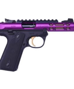 Ruger Mark IV 22/45 Lite 22 Long Rifle 4.4in Purple/Gold Pistol – 10+1 Rounds