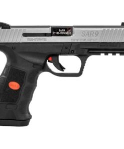 Sar USA SAR9 9mm Luger 4.4in Black/Stainless Pistol – 17+1 Rounds