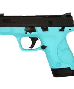 Smith & Wesson M&P 9 Shield 9mm Luger 3.1in Black/Robin’s Egg Blue Pistol – 8+1 Rounds