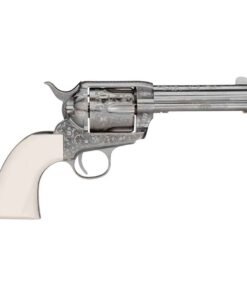 Taylor’s & Company 1873 Cattleman Outlaw Legacy 357 Magnum 4.75in Nickel Engraved Revolver – 6 Rounds